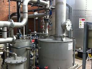 John Smiths Brewery H2S chemical scrubber close up