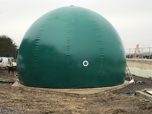 three quarter sphere membrane gas holder at Bedfords AD