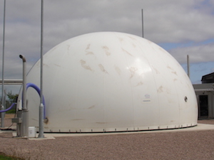 Inbev Magor gas holder half dome shape