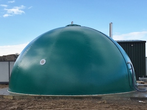 On-farm membrane gas holders