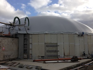Supermix Biogas dome close up