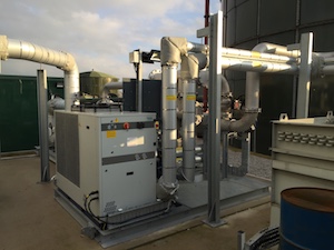 Biogas dehumidifier on site at Crewe WwTW