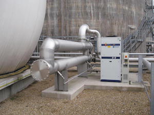 Bransands biogas dehumidifier installed on site