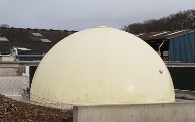 New gas holder and digester cover to be installed on Welsh farm