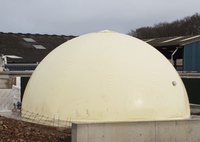 100m3 membrane biogas holder in white