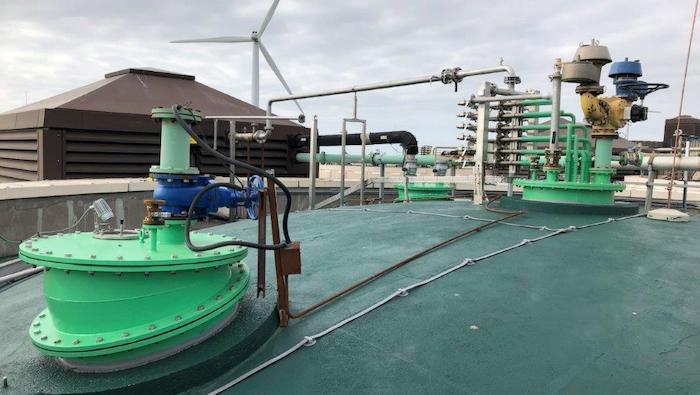 Refurbishment works completed on an anaerobic digester at Liverpool STW