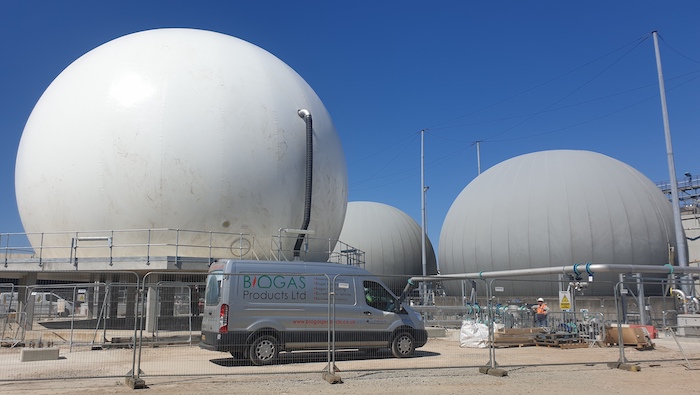 Membrane gas holder installed at Hull Sewage Treatment Works