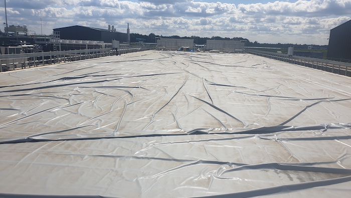 Rectangular gas holder installed at Colony Farm