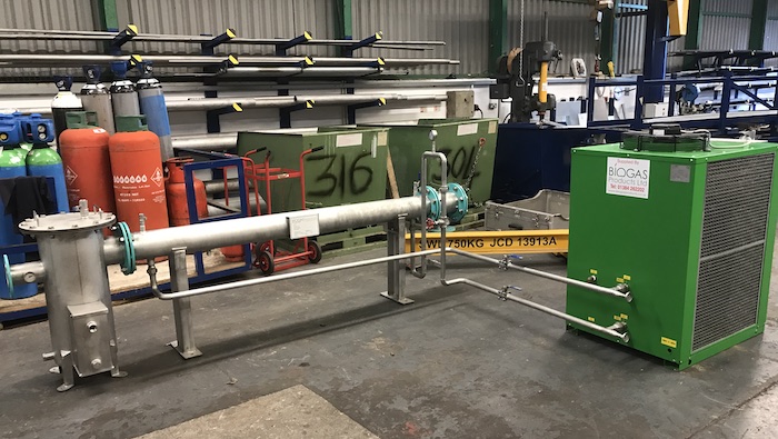Gas Cooler set up in Works copy Biogas reheater for Esholt Wastewater Treatment Works